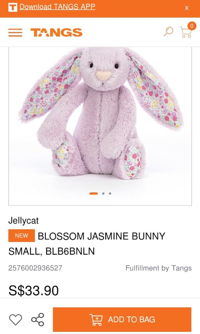 Tangs jellycat online