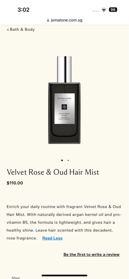Velvet rose and online oud hair mist