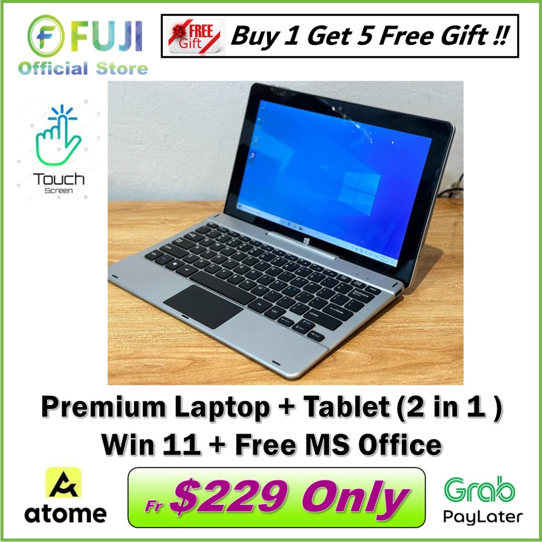 Jumper Laptop + Tablet (2 in 1) Touchscreen Windows 11 + Free MS