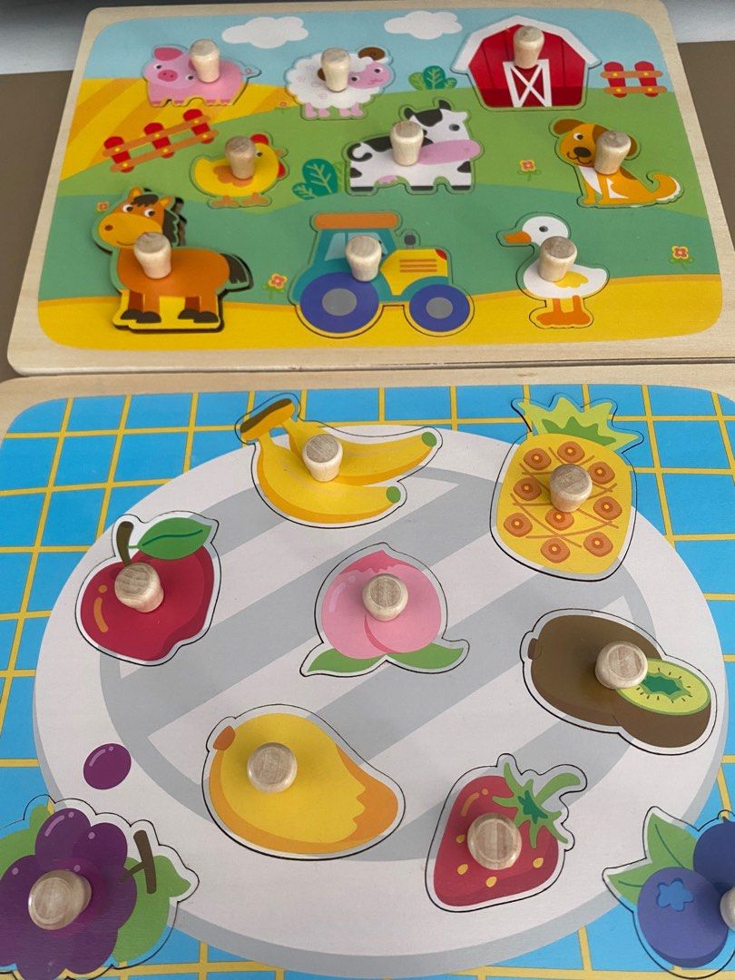 Knob Puzzle for Toddler (Category: Educational & Learning Toys) located in Taguig. Submitted by ceespi (Listing ID 1266445465, Image 1). Description: ￼educratePH Large Knob Puzzle for Toddler Fine motor skill Montessori Pincer Grasp.
