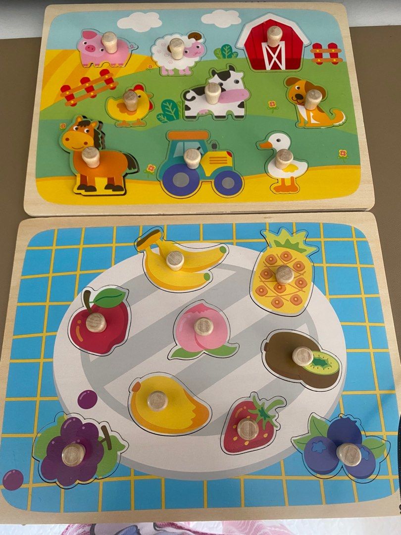 Knob Puzzle for Toddler (Category: Educational & Learning Toys) located in Taguig. Submitted by ceespi (Listing ID 1266445465, Image 2). Description: ￼educratePH Large Knob Puzzle for Toddler Fine motor skill Montessori Pincer Grasp.