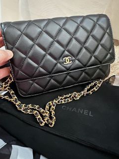 Chanel Matelasse Chain Shoulder 25cm W Flap Black Ladies Caviar Skin Bag  Auction