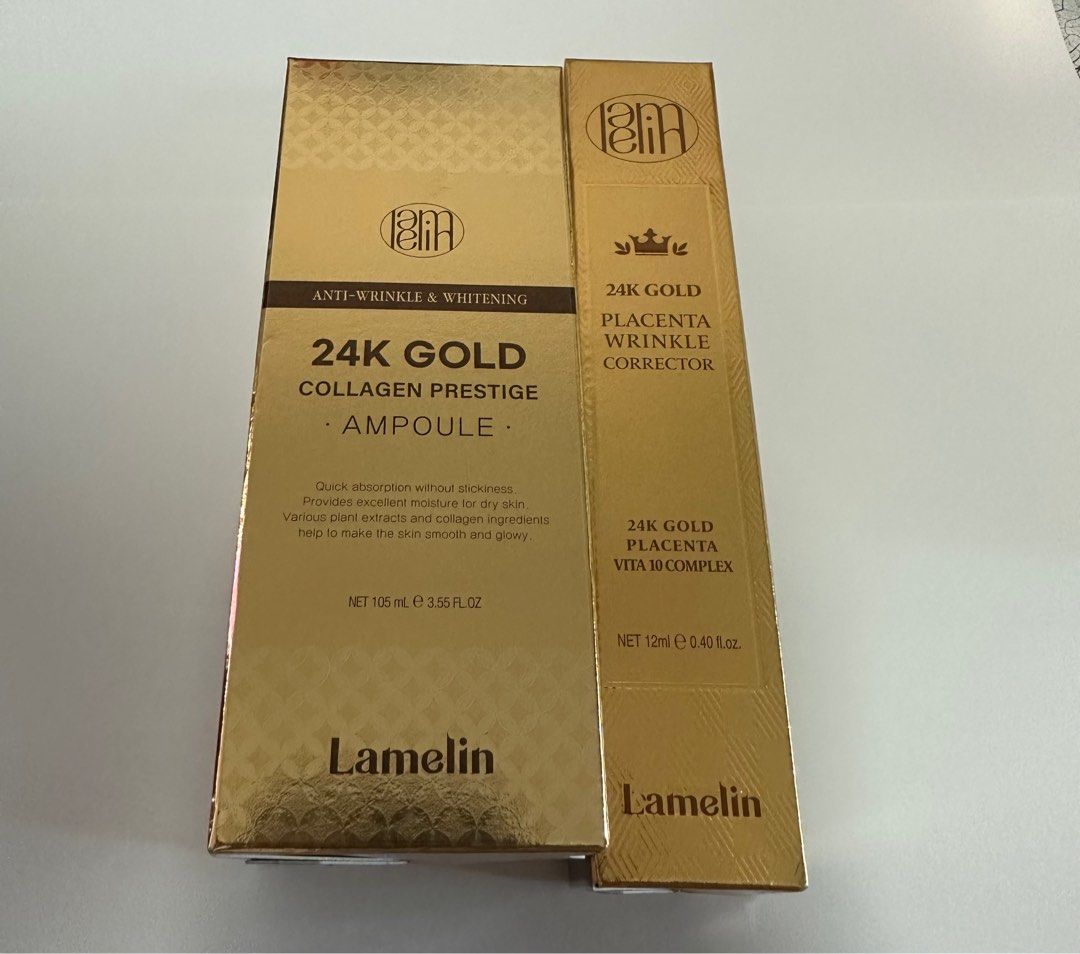 Lamelin 24k Gold Collagen Prestige Ampoule + Wrinkle Corrector