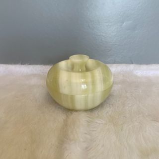 Large Afghan Onyx Apple Shaped Canister