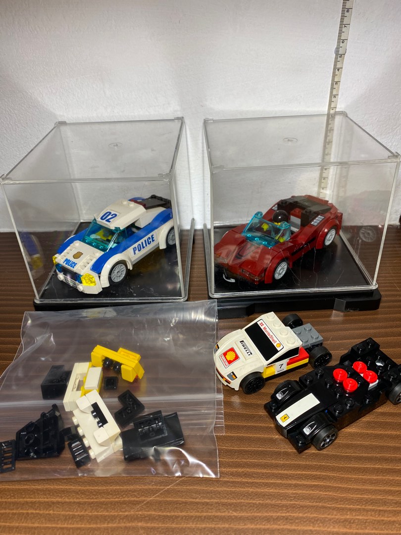 All for 10 Lego Cars and Loose Pieces Police Car 28324 Red