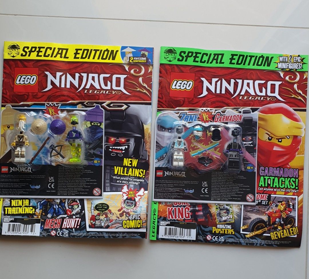 Lego Ninjago magazine Zane wu garmadon soul archer minifigs
