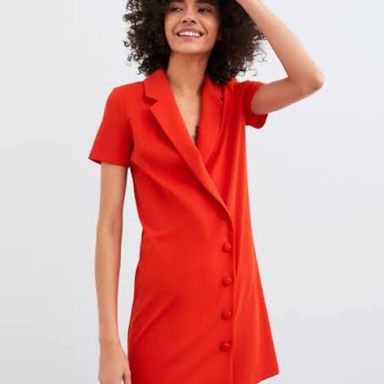 Zara red blazer dress cheap