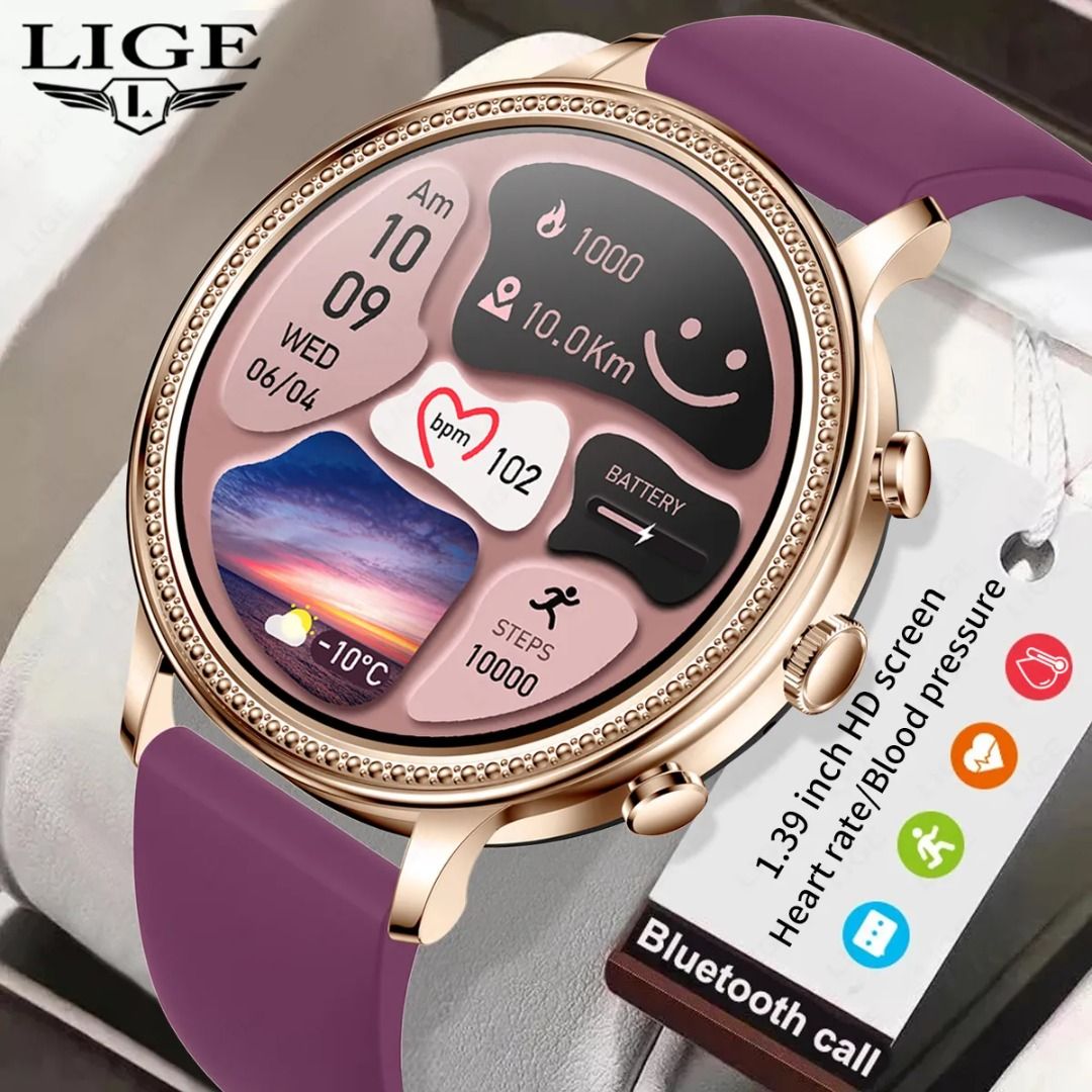 LIGE Luxury Smart Watches For Women Bluetooth Call Connected Phone Women Watch Health Monitor Sports Smartwatch 2023 Women Gift Carousell