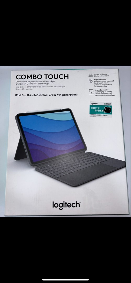 Logitech Combo Touch (IPad Pro 11”inch), 電腦＆科技, 電腦周邊及