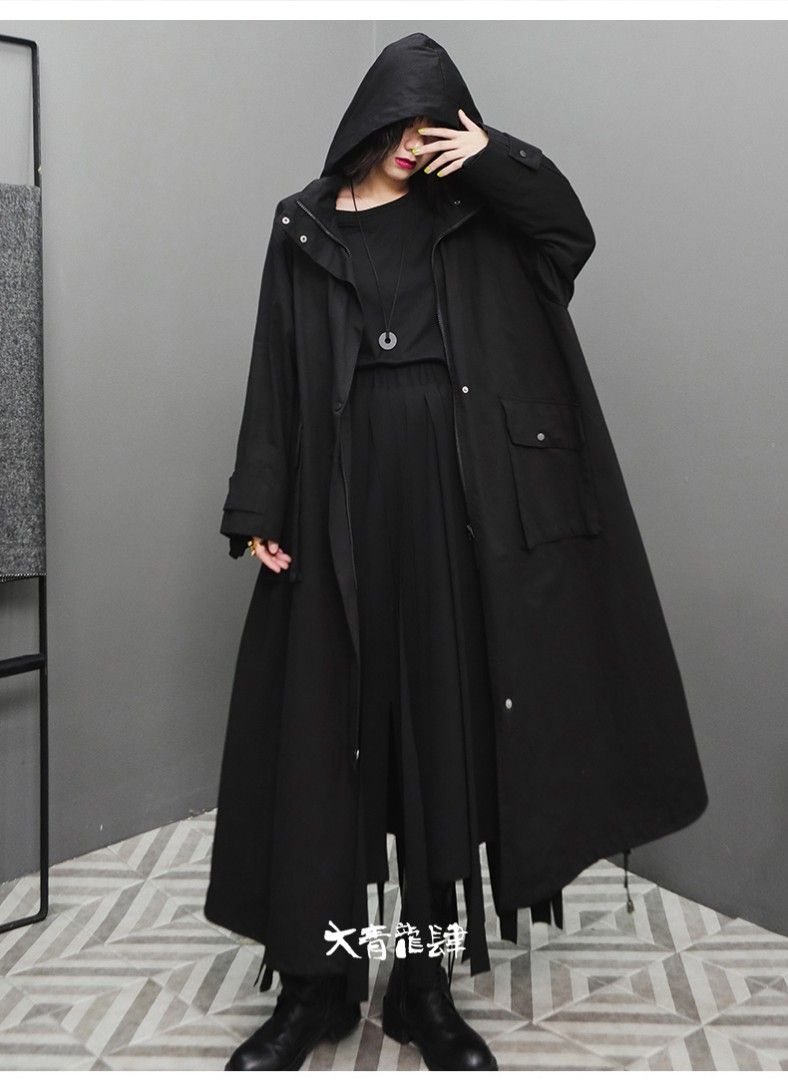 Long coat jacket windbreaker