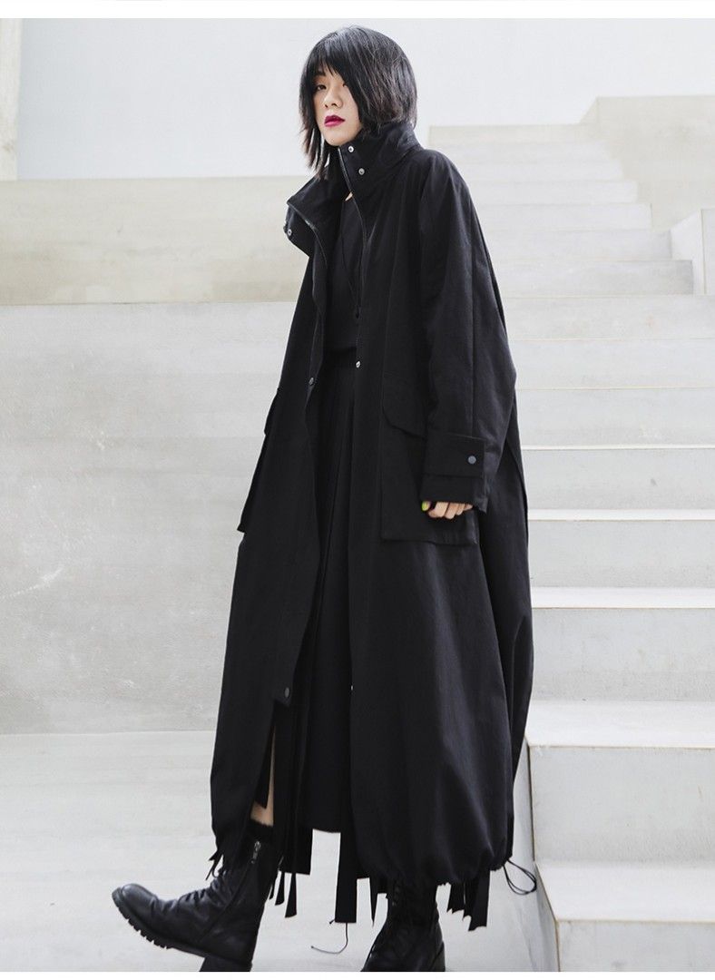 Long windbreaker coat sale