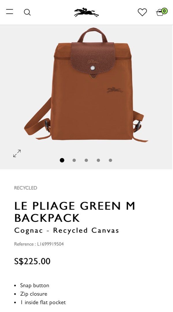 Longchamp backpack tan shop