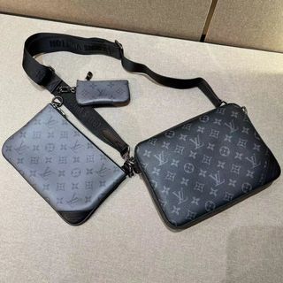 LOUIS VUITTON Ostrich Crocodile Monogram Eclipse Gran Sac 1009085