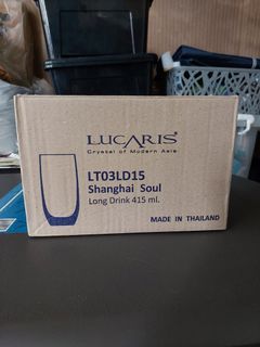 Lucaris Shanghai Soul Long Drink 14oz / 415ML Set of 6 Crystal Glass