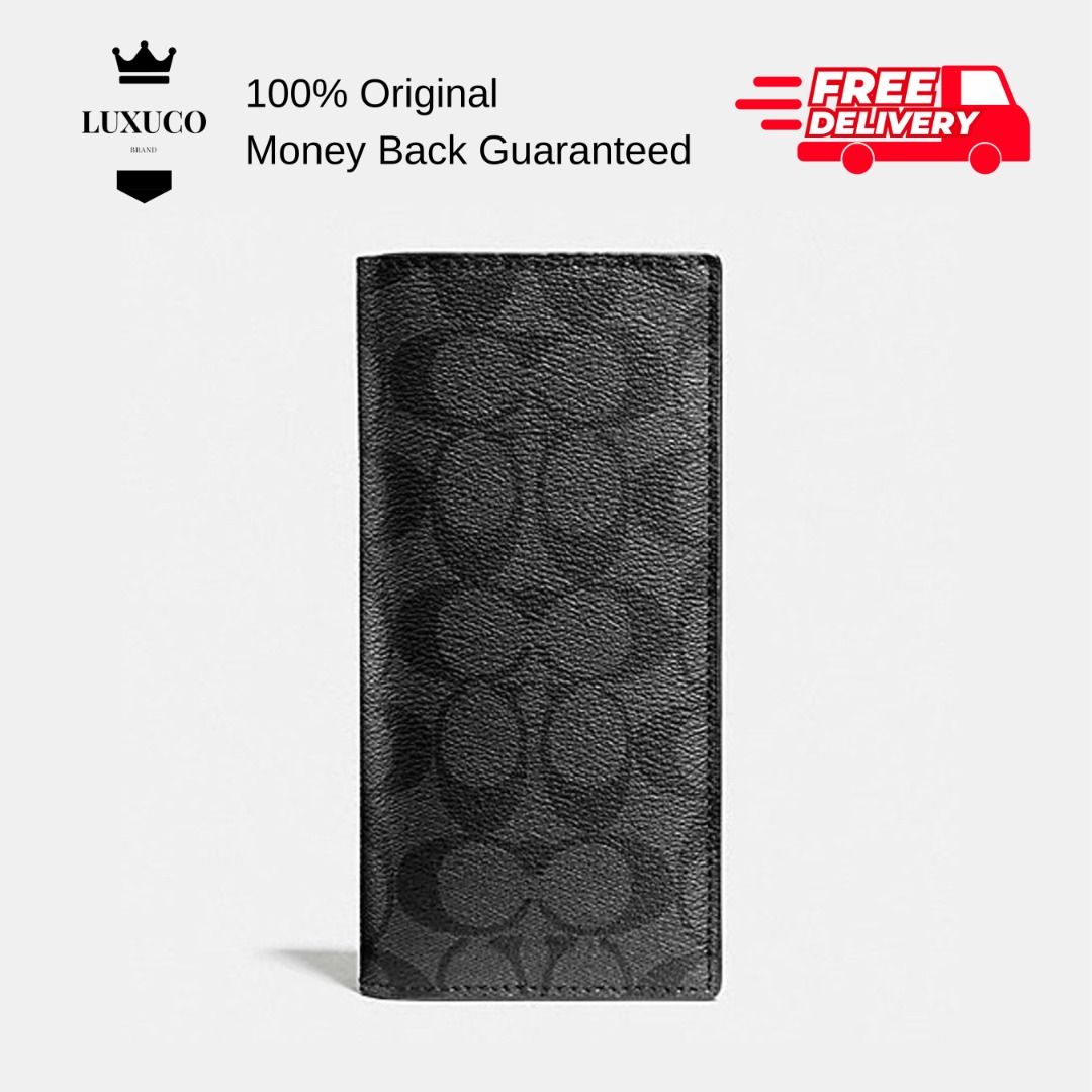 Luxuco Coach F75013 Breast Pocket Wallet In Signature Canvas