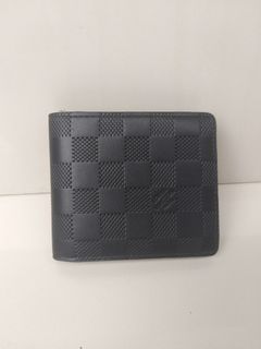 LV mens wallet checkered leather