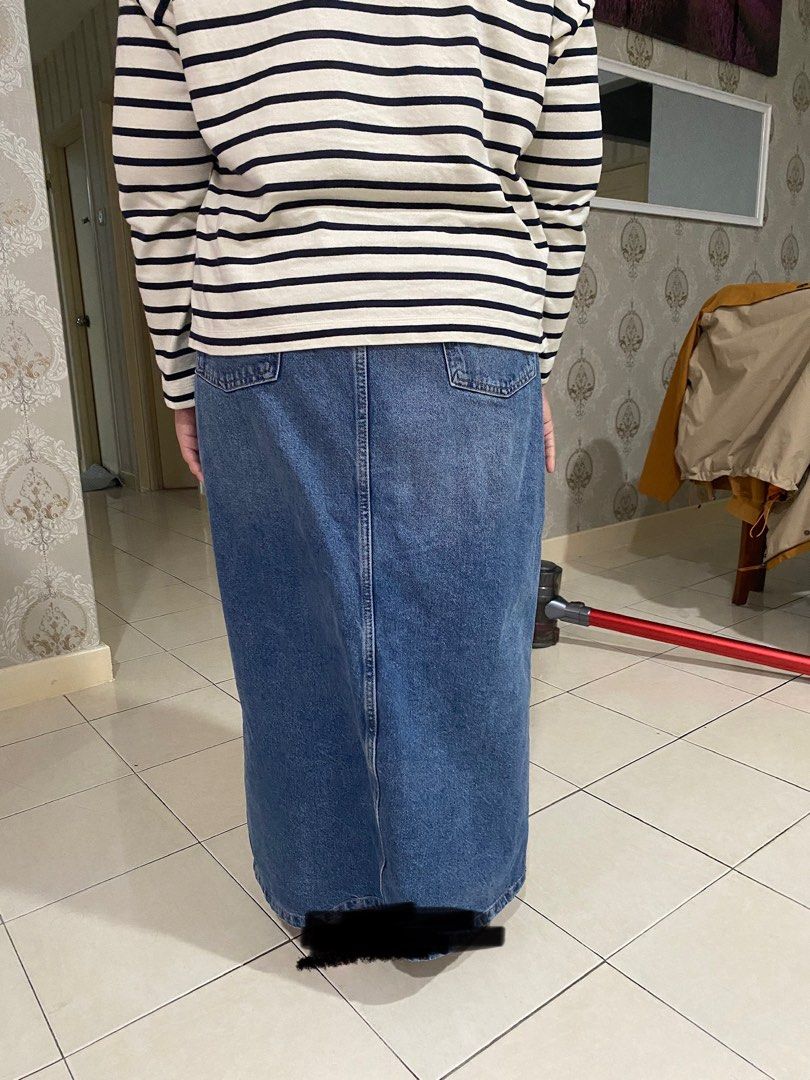 Long denim skirt cotton on sales