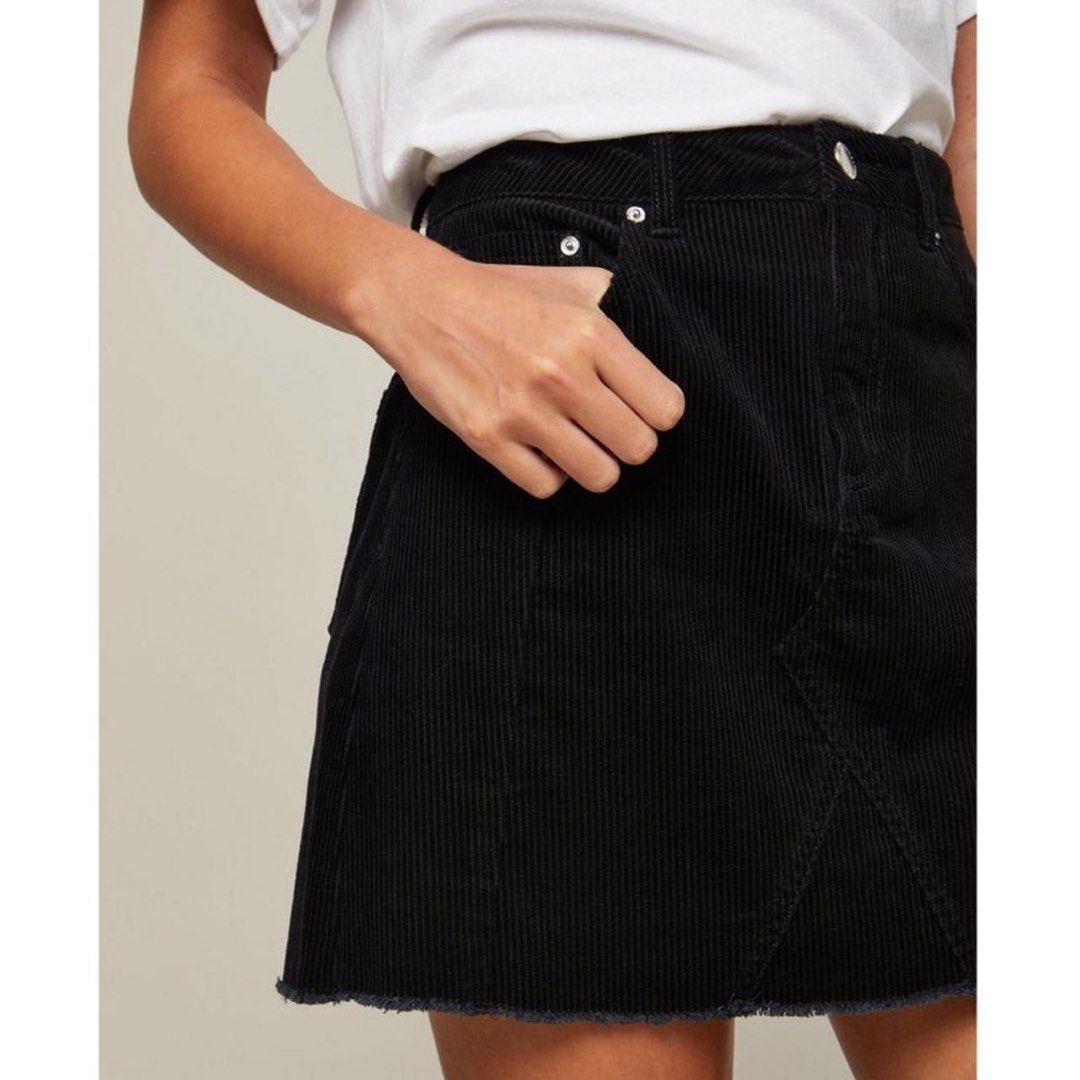 Black corduroy on sale skirt miss selfridge