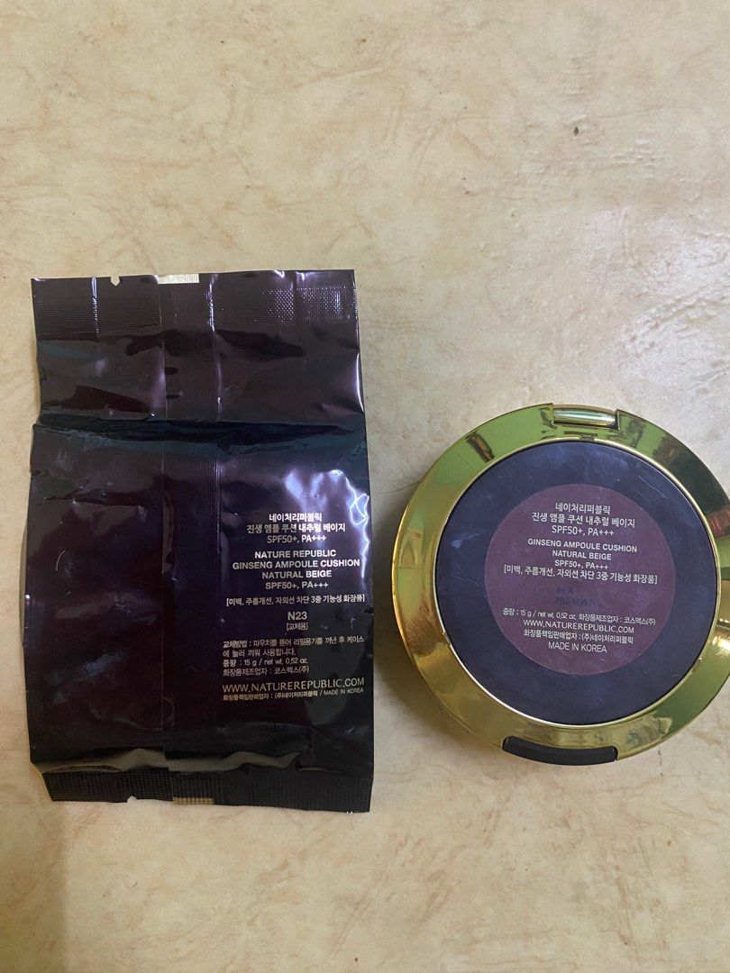 Nature republic ginseng ampoule cushion in natural beige N23 spf 50+ pa ...