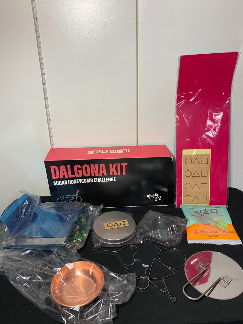 (NEW) Squid Game Dalgona Kit Sugar Honeycomb Challenge, Ddakji Origami