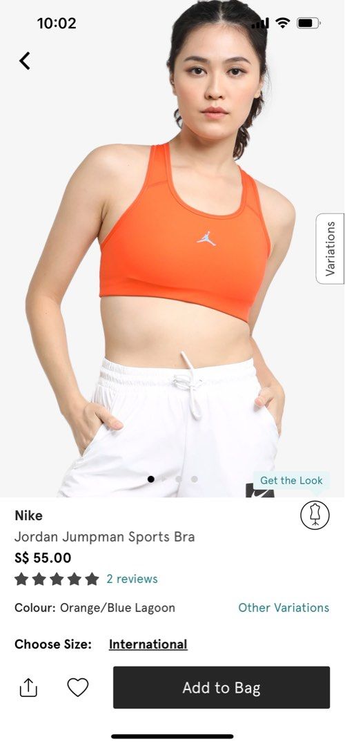 100% Authentic Brand New Nike Sports Bra - XL Orange Colour, Women's  Fashion, Activewear on Carousell