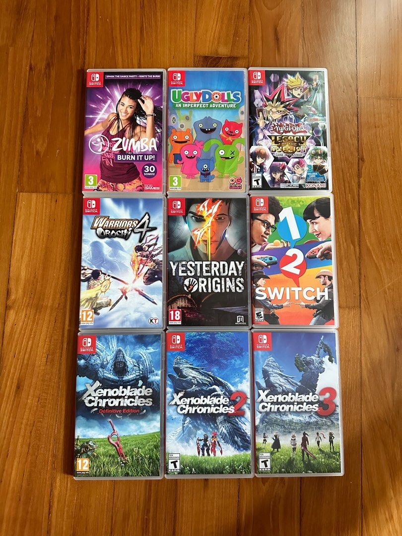 Nintendo Switch game Zumba Burn it Up / Ugly Dolls / YuGiOh