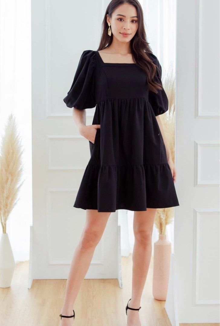 Square neck babydoll dress cheap