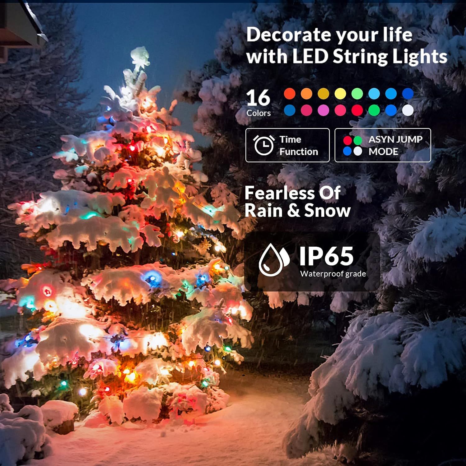 Battery operated remote control christmas lights deals