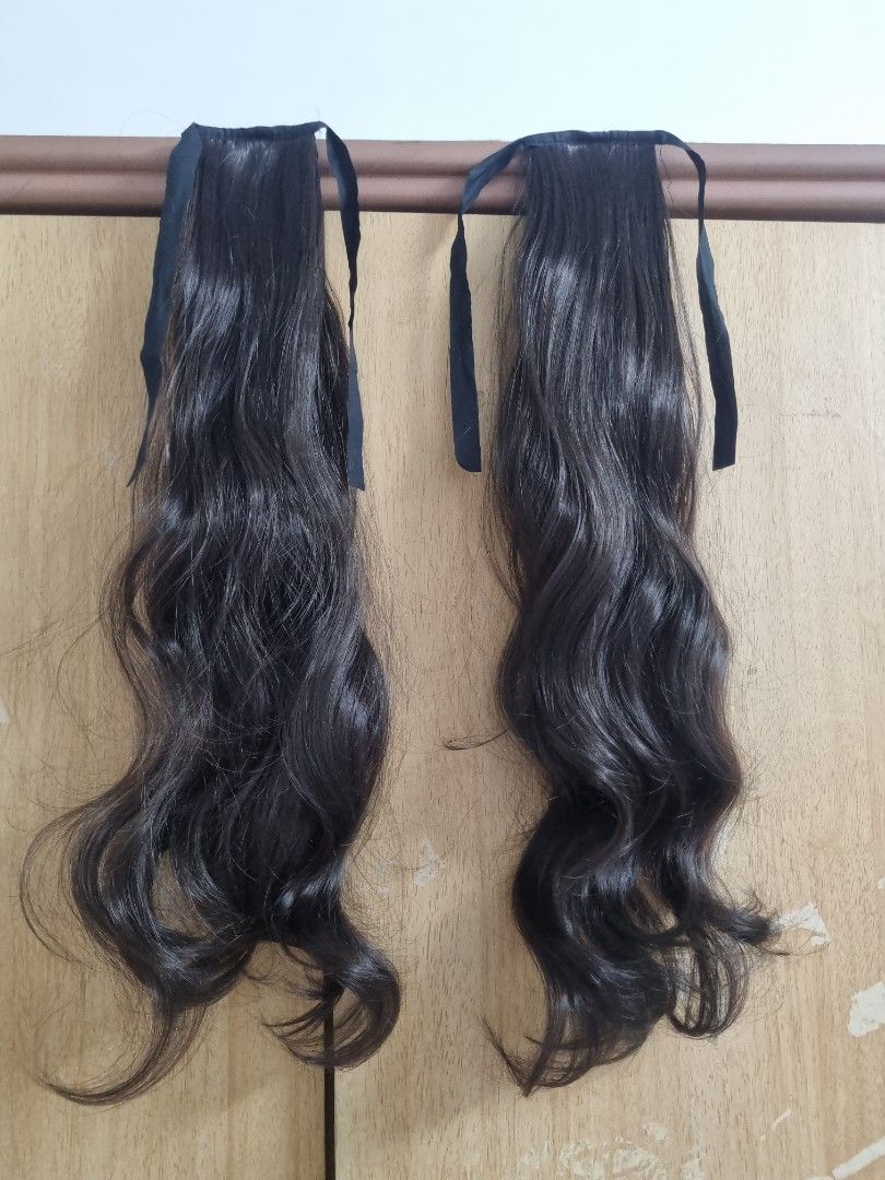 Dark Brown Ponytail extension for cosplay performance photoshoot
