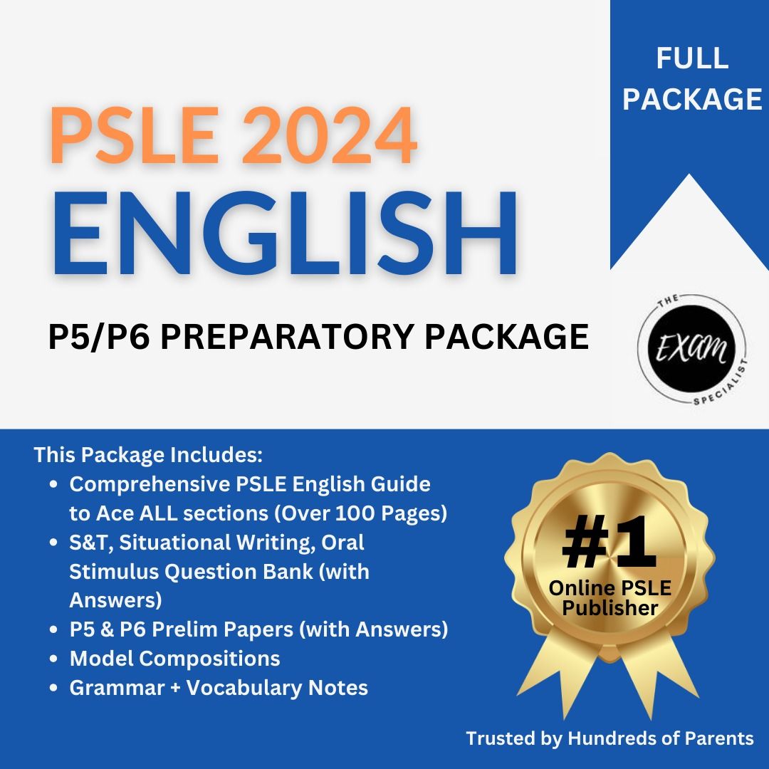 PSLE English 2024 Preparatory Package (P5 P6 | Notes | Past Year Prelim ...