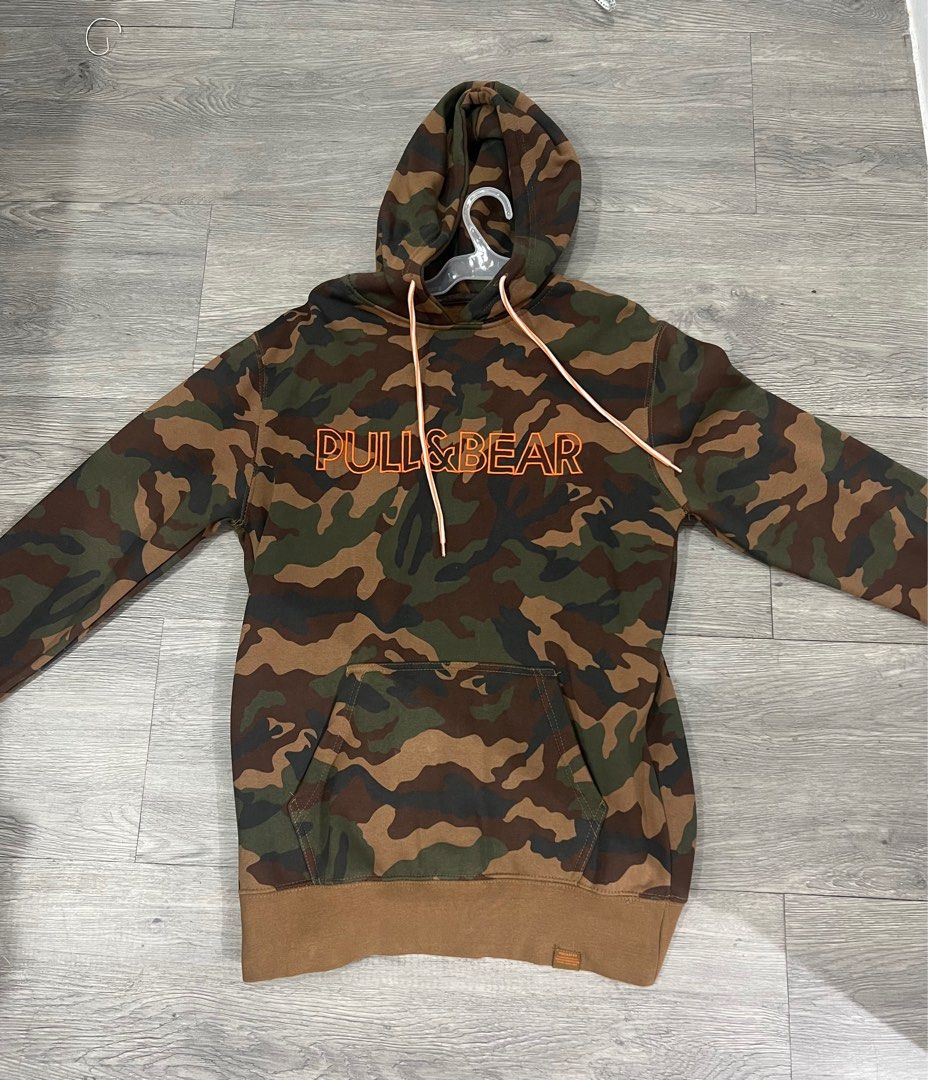 Pull Bear Army Hoodie Size Small Women s Fashion Coats