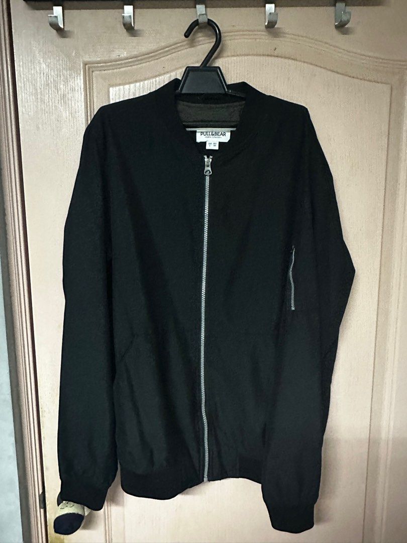 Pull and clearance bear black jacket