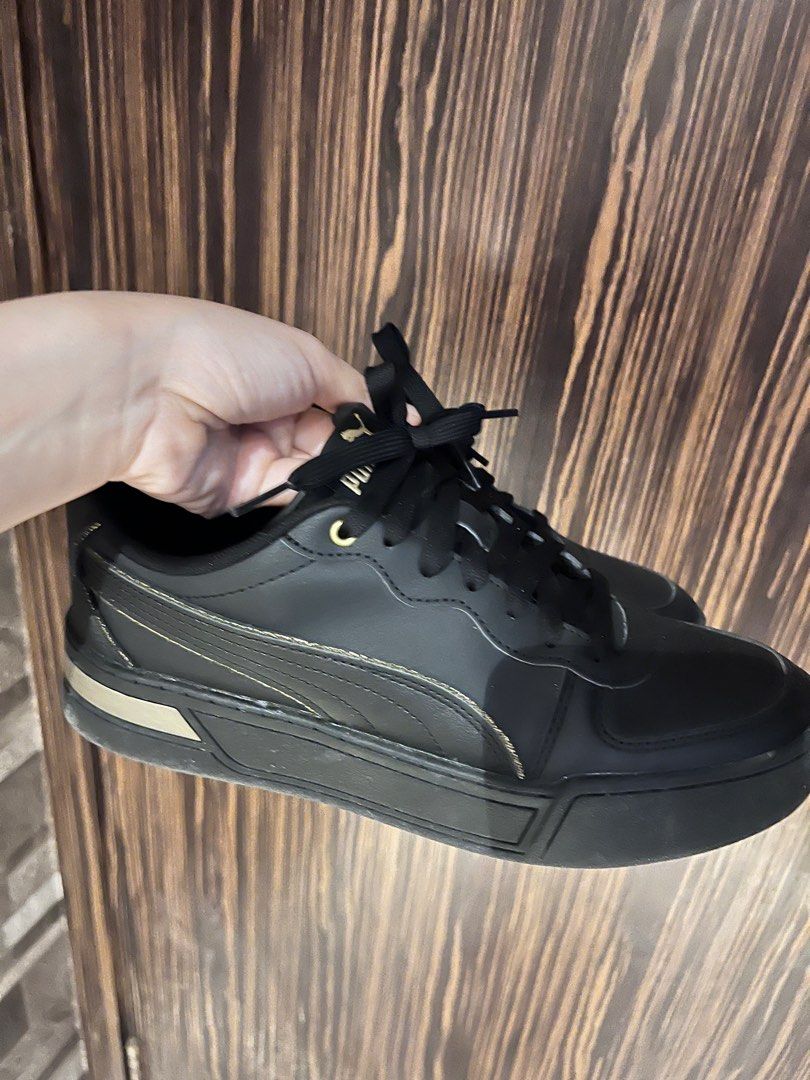 Puma black and gold sneakers, Women's Fashion, Footwear, Sneakers on Carousell