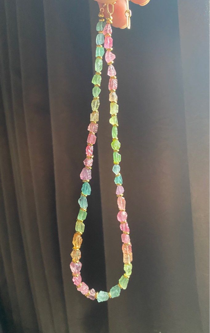 Multicolor tourmaline shop necklace