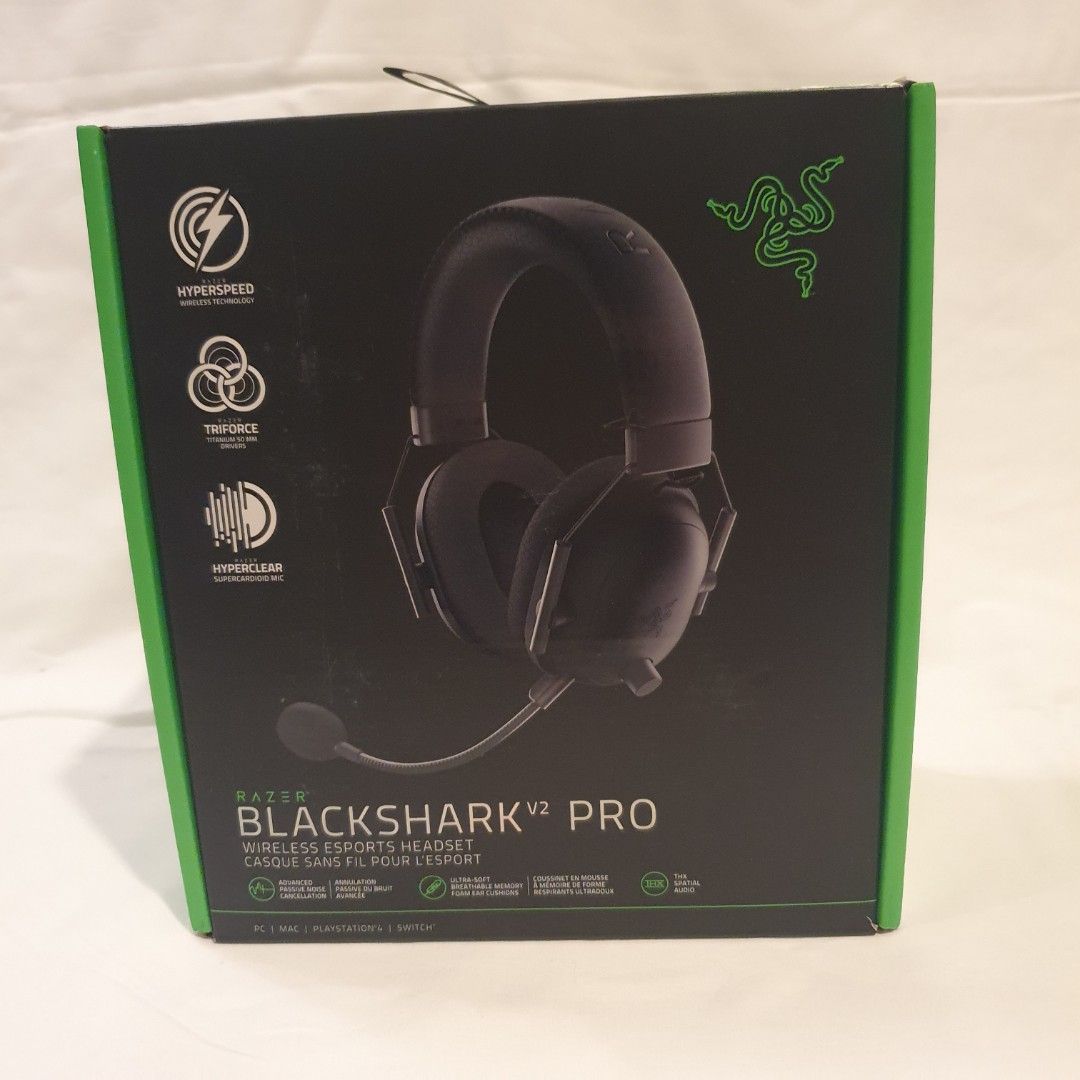 Razer BlackShark V2 Pro Wireless Gaming Headset (Category: Headphones & Headsets) located in Mandaluyong City. Submitted by deedumms07 (Listing ID 1266566541, Image 1). Description: Razer BlackShark V2 Pro Wireless Gaming Headset Like new Complete with box.