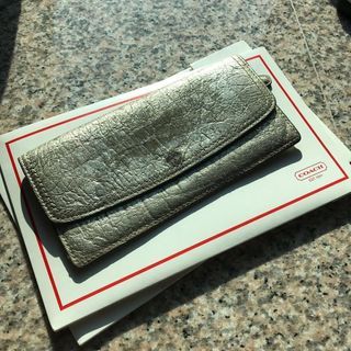 Real Leather Coach Long Wallet/ Clutch