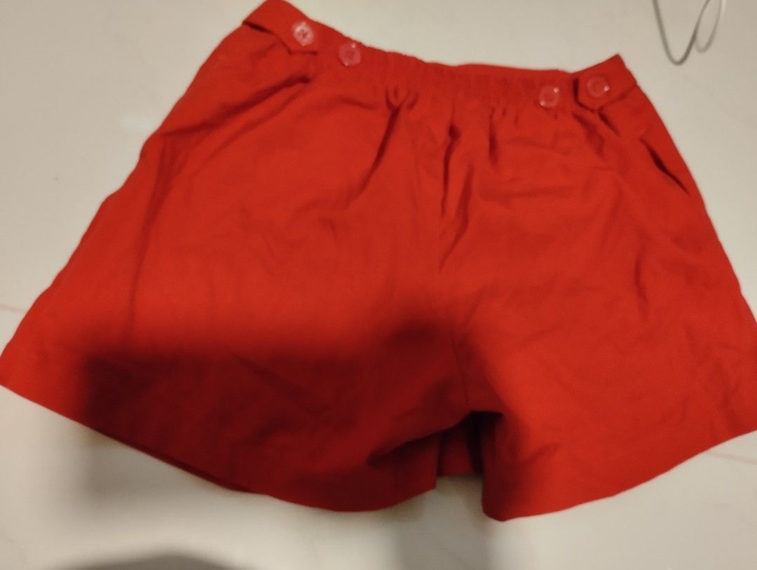 Red active shorts sale
