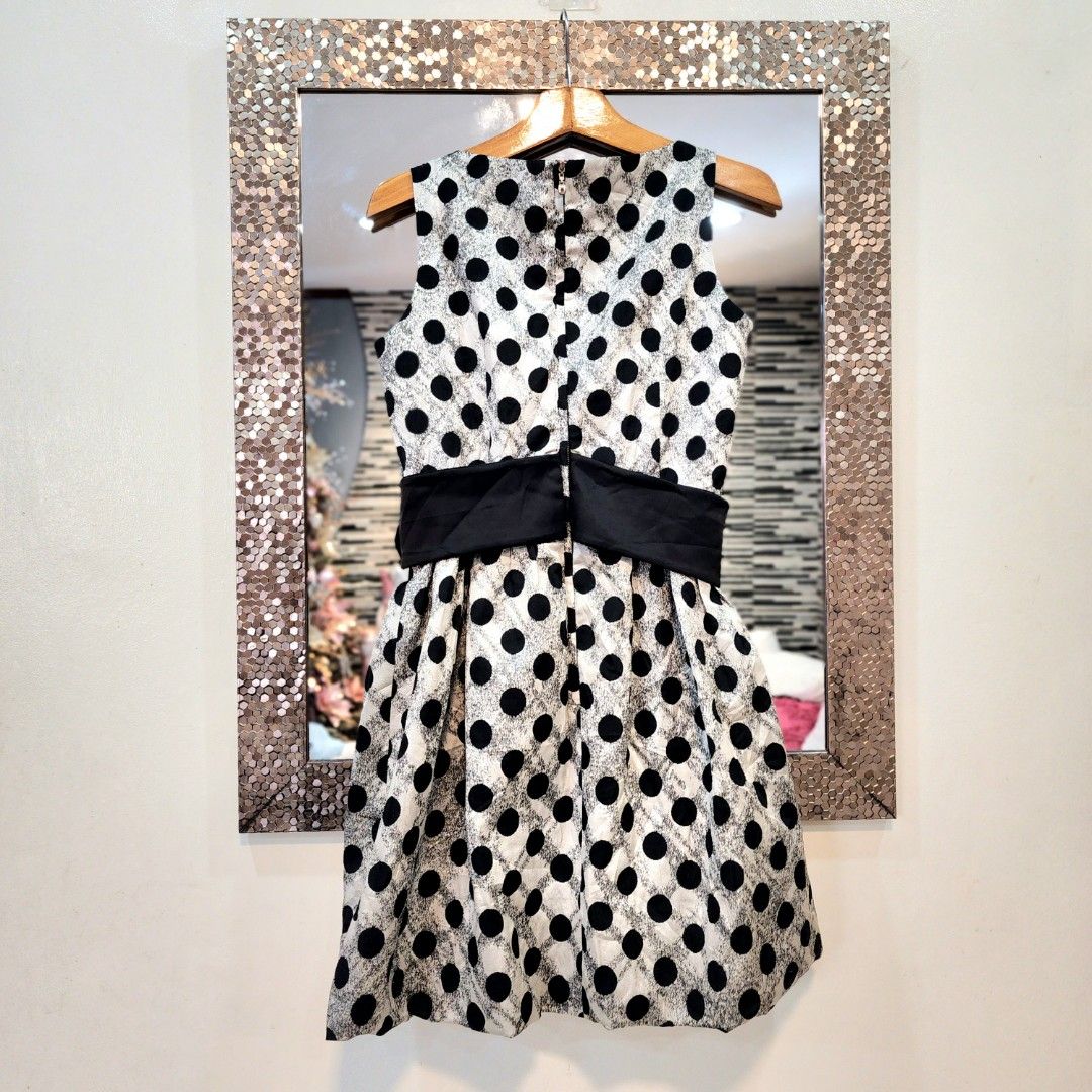 Red Valentino Polka Dots Ribboned Balloon Dress Women s Fashion