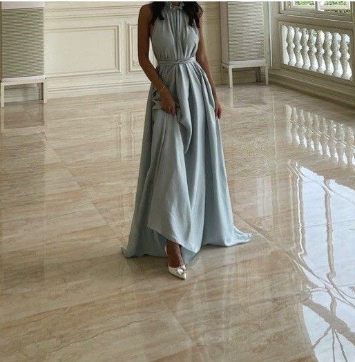 Powder Blue Long Gown FOR RENT (Category: Evening dresses & gowns) located in Cebu City. Submitted by heartag (Listing ID 1266597350, Image 1). Description: Halter Backless Long Gown perfect for wedding guest, ball and other formal events. Gown is Free Size; can fit Small to Large Frames for rent only.