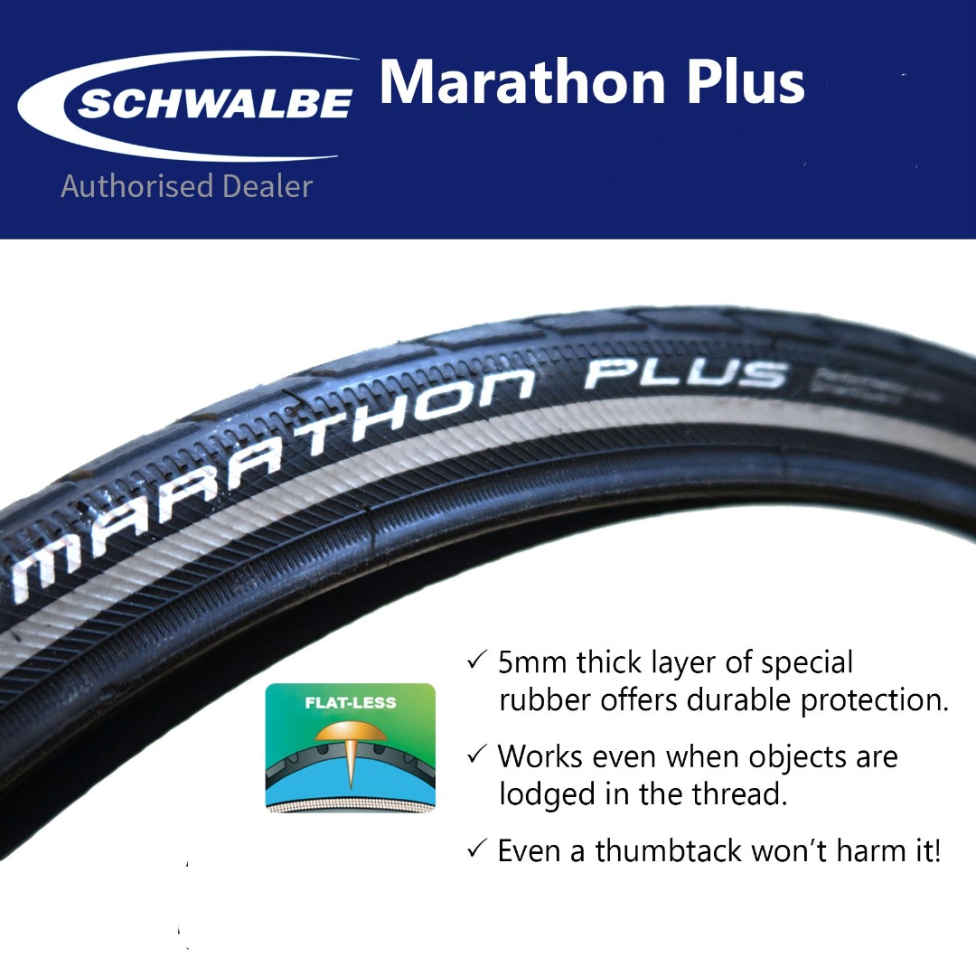 Schwalbe Marathon Plus 700x38 (pair), Sports Equipment, Bicycles & Parts, Parts & Accessories on