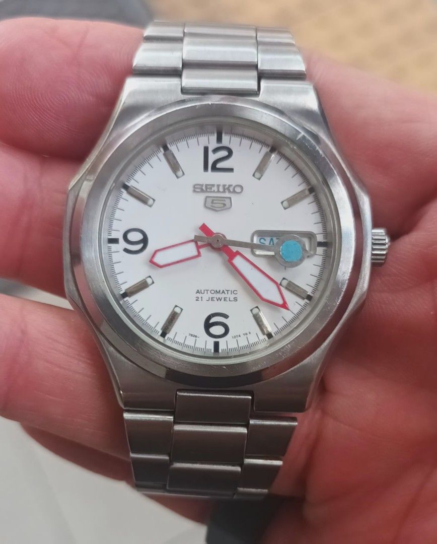 Seiko Patek Philippe 7S26 Auto MOD Broad Arrow Lollipop seconds