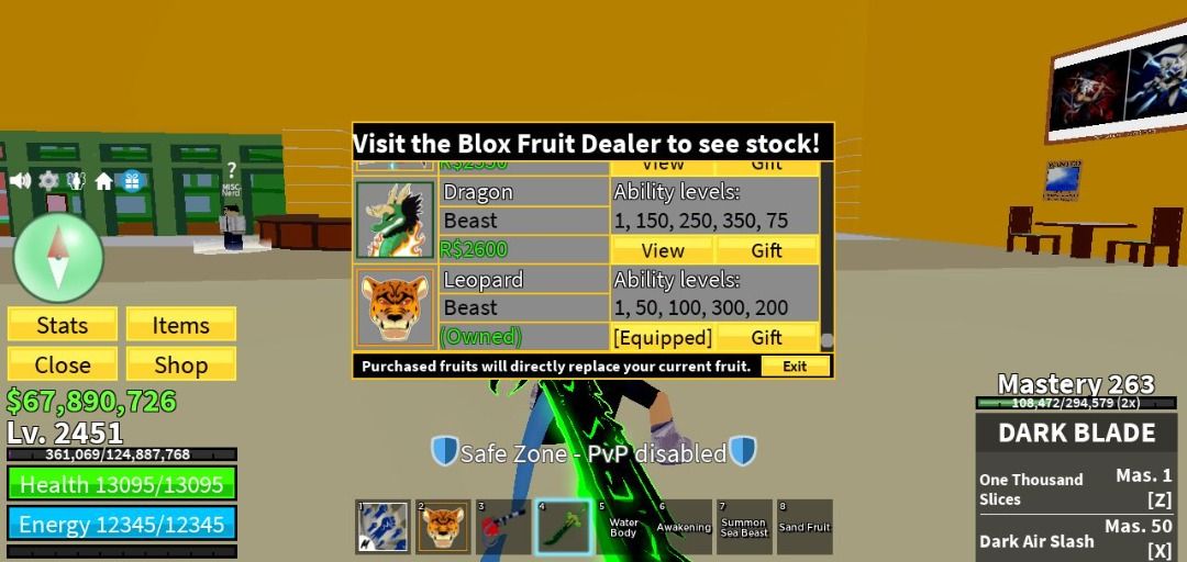 Account Blox Fruit OP +20m bounty and Perms Fruits