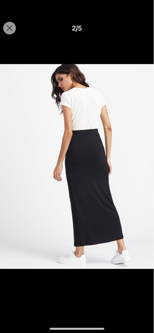 Shein elastic waist jersey skiry Women s Fashion Bottoms Skirts