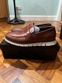 Size 10 Marquins brown shoes loafers not cole haan