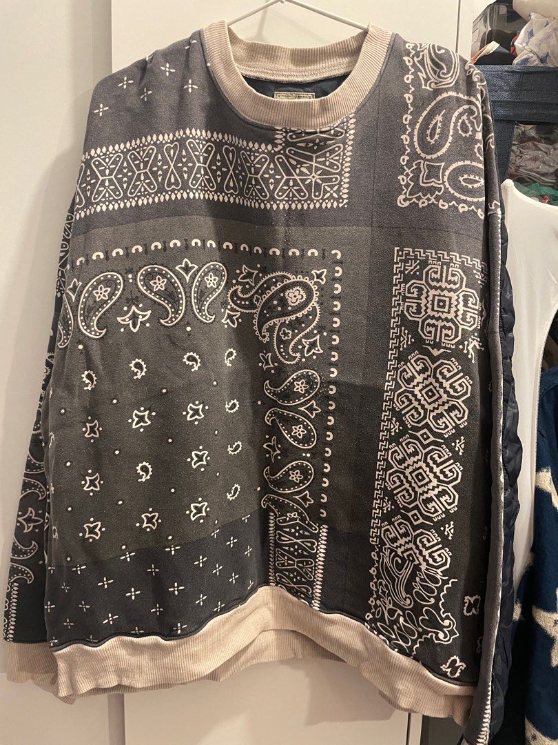 Kapital half quilted bandana sweater store