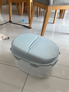 Sky Blue Dog Food Container Storage