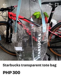 Starbucks transparent tote bag