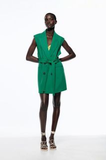 ‼️Super SALE Zara Waistcoat with belt Green (Retail Price: P3,295)
