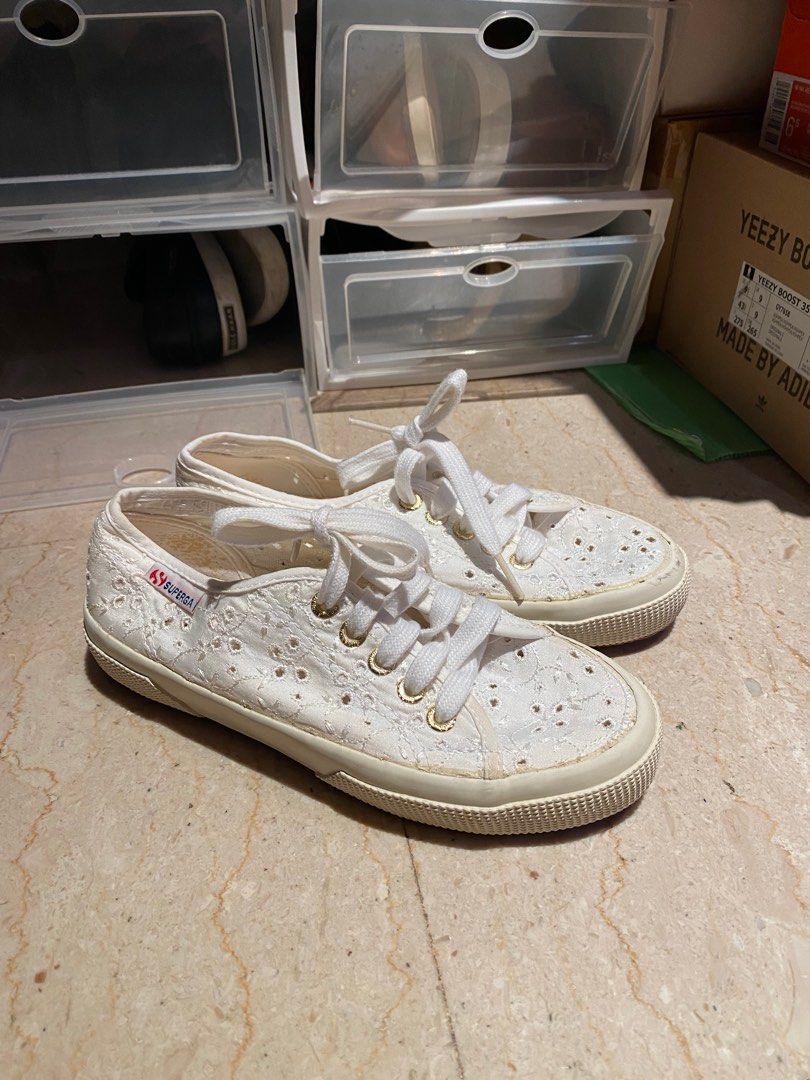 Superga white on sale 275 cotton trainers