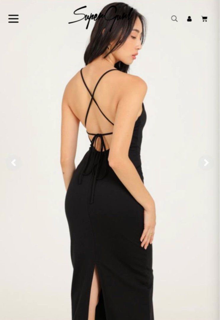 Super low back dress cheap